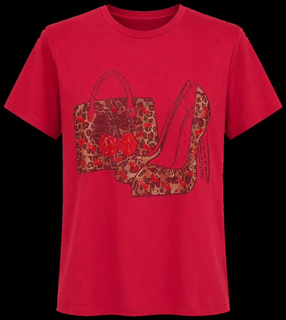 Atelier Graphic Tee in Red leopard